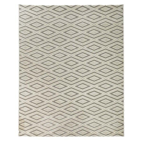 Tapete para Sala Alice 05 Bege-Cinza 3,00x4,00M - Edantex - 2