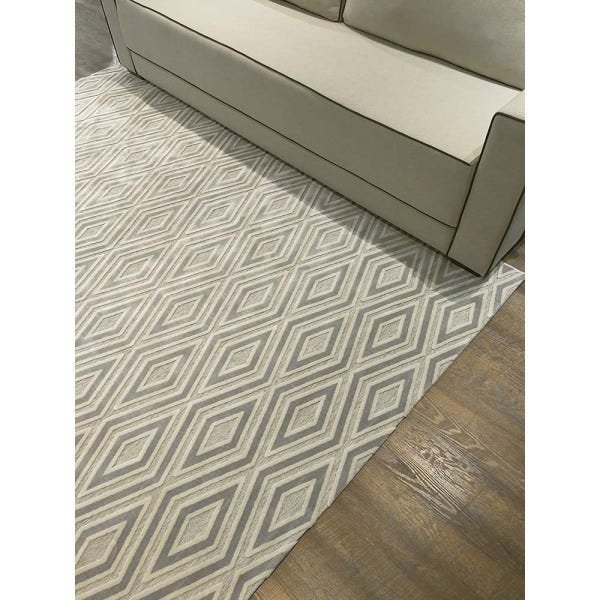 Tapete para Sala Alice 05 Bege-Cinza 2,00x2,50M - Edantex - 1