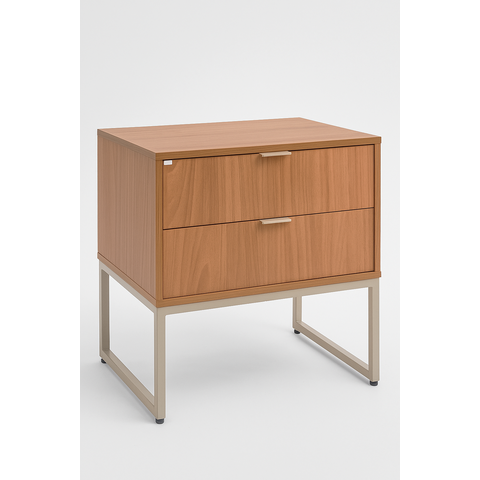 Mesa de Cabeceira Ellegance em Mdf Pé de Ferro 2g 60 Cm