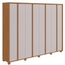 Ver imagem 2 de Guarda-roupa Casal 100% Mdf 8 Portas Easy Glow com Pés Amendoa Clean/off White