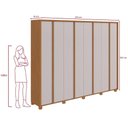 Ver imagem 4 de Guarda-roupa Casal 100% Mdf 8 Portas Easy Glow com Pés Amendoa Clean/off White