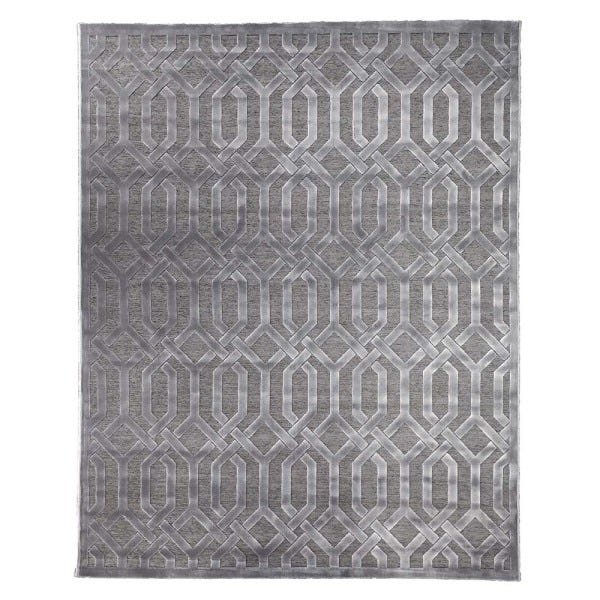 Tapete para Sala Alice 01 Bege-Cinza 2,00x2,50M - Edantex - 2