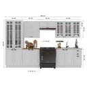 Ver imagem 4 de Armário de Cozinha Modulada Completa Fidelitá Nara 100% MDF 6 Peças 360cm 16 Portas 2 Gavetas sem