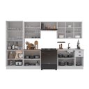 Ver imagem 3 de Armário de Cozinha Modulada Completa Fidelitá Nara 100% MDF 6 Peças 360cm 16 Portas 2 Gavetas sem