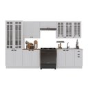 Ver imagem 2 de Armário de Cozinha Modulada Completa Fidelitá Nara 100% MDF 6 Peças 360cm 16 Portas 2 Gavetas sem