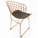 Ver imagem 4 de Kit 3 Cadeiras para cozinha BERTOIA cobre assento preto - Direto de Fábrica