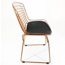 Ver imagem 3 de Kit 3 Cadeiras para cozinha BERTOIA cobre assento preto - Direto de Fábrica