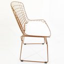 Ver imagem 3 de Kit 3 Cadeiras para cozinha BERTOIA cobre assento branco - Direto de Fábrica