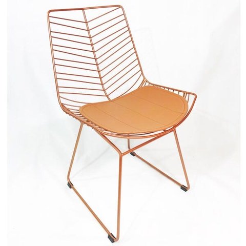 Cadeira Bertoia Retrô Cobre Assento Cobre - Poltronas Do Sul