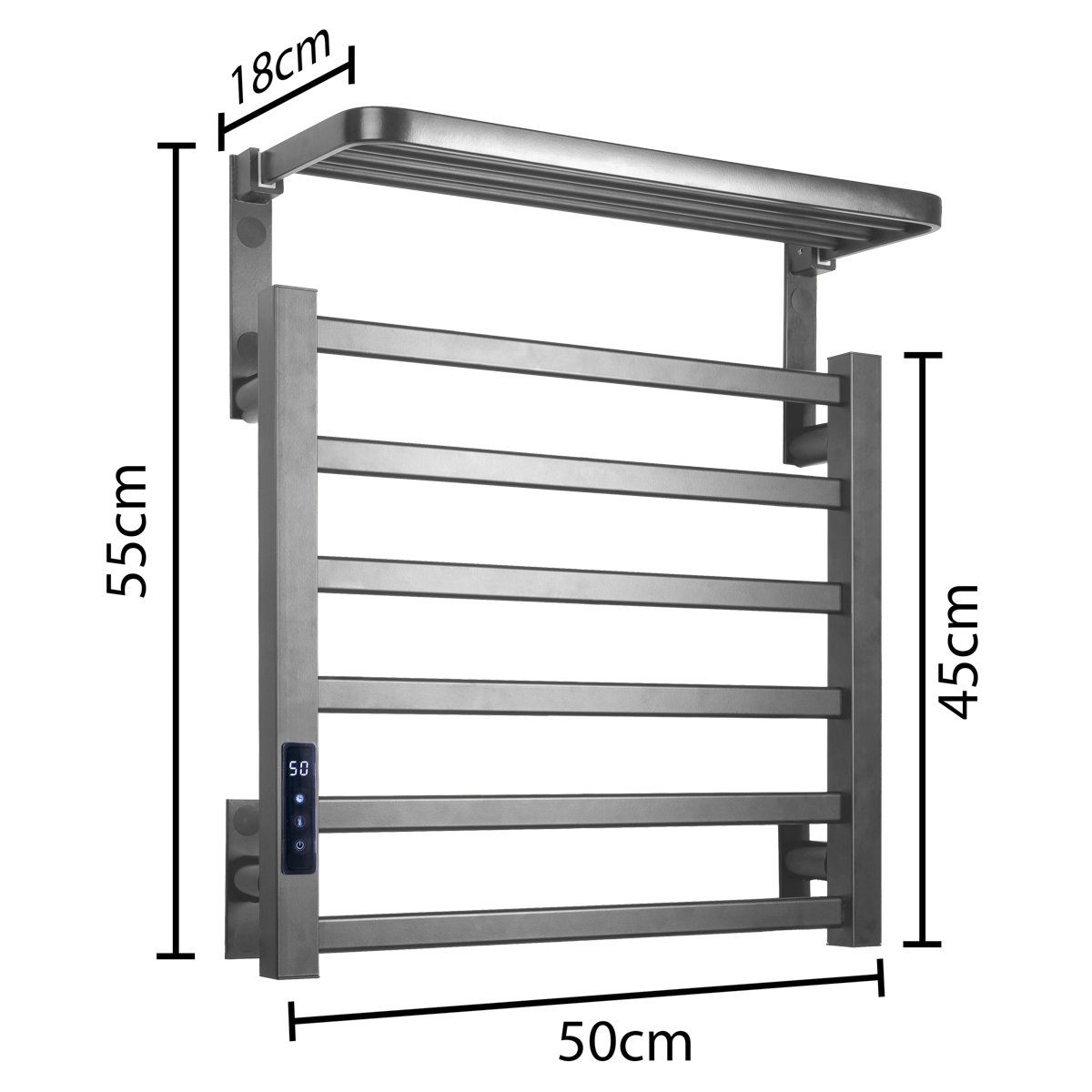 Toalheiro Elétrico Térmico Aquecido 45x 50 Cinza 110v - 5