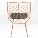 Ver imagem 5 de Cadeira Bertoia Retrô Cobre Assento Preto - Poltronas Do Sul