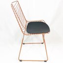 Ver imagem 3 de Cadeira Bertoia Retrô Cobre Assento Preto - Poltronas Do Sul