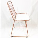 Ver imagem 3 de Cadeira Bertoia Retrô Cobre Assento Branco - Poltronas do Sul