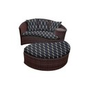 Ver imagem 1 de Chaise Nova Delhi Folha - Tecido Nautical Marinho