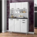 Ver imagem 1 de Cozinha de Aço Compacta Rubi 6 Portas 1 Gaveta Smart Branco - Telasul