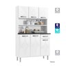 Cozinha de Aço Compacta Rubi 6 Portas 1 Gaveta Smart Branco - Telasul - 3