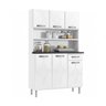 Cozinha de Aço Compacta Rubi 6 Portas 1 Gaveta Smart Branco - Telasul - 4
