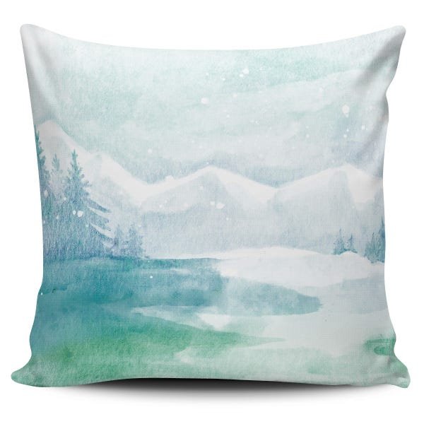 Kit 4 Capas Almofadas decorativas Paisagens Neve 45x45cm - 2