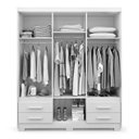 Ver imagem 2 de Guarda-Roupa Casal Grande Branco Primacy Batrol