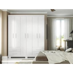 Guarda-Roupa Casal Grande Branco Primacy Batrol - 3