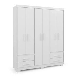 Guarda-Roupa Casal Grande Branco Primacy Batrol