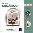 Ver imagem 4 de Espelho em Vidro Jateado Iluminado Decorativo Capela/janelinha 70x50cm Led 3 Cores - Touchscreen
