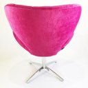 Ver imagem 5 de Poltrona Decorativa SWAN capitonê rosa pink base alumínio giratória - Poltronas do Sul