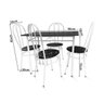 Mesa com 4 Cadeiras para Cozinha Bady Branca - 4