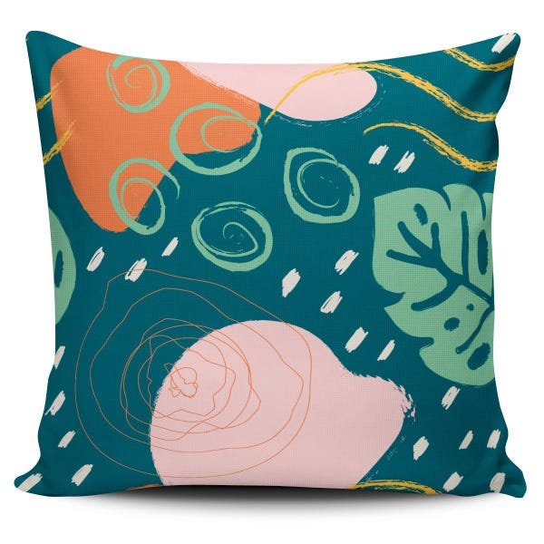Kit 3 Almofadas decorativas Flores Abstratas 45x45cm - 2