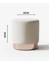 Ver imagem 2 de Kit 2 Puff Rodapé Rose Gold, Cor Palha Veludo - Let Móveis