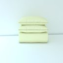 Ver imagem 2 de Cobre Leito King 3 Peças Malha Lisa 100% Algodão Champanhe