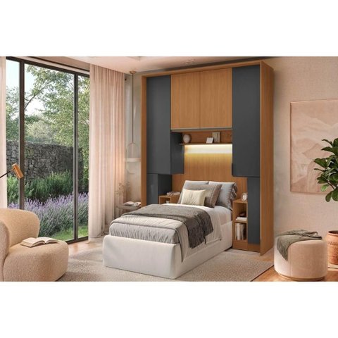 Guarda Roupa Modulado Solteiro Liga 5PÇS 6PTS QM31 Graf Kappesberg
