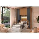 Ver imagem 1 de Guarda Roupa Modulado Solteiro Liga 5PÇS 6PTS QM31 Graf Kappesberg