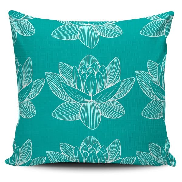 Kit 4 Almofadas decorativas Floral Nativa Azul Tifani 45x45cm - 3
