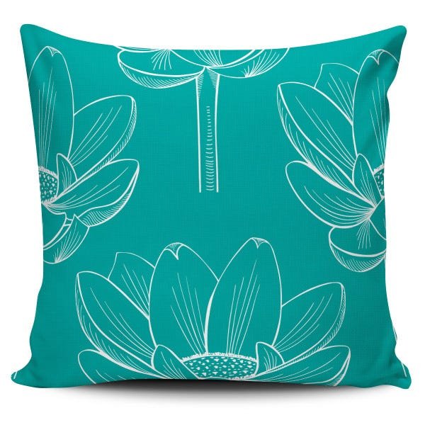Kit 4 Almofadas decorativas Floral Nativa Azul Tifani 45x45cm - 4