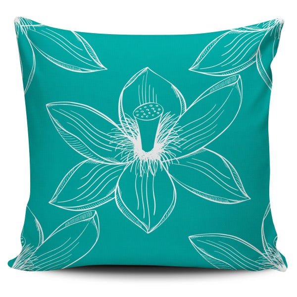 Kit 4 Almofadas decorativas Floral Nativa Azul Tifani 45x45cm - 2