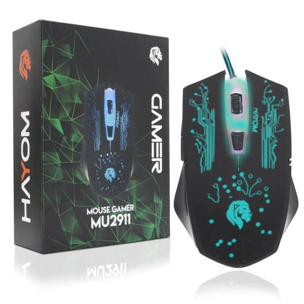 Mouse Gamer 6 Botões 2400 Dpi LED Hayom MU2911