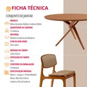 Ver imagem 6 de Sala de Jantar Mesa Ballare 135cm Tampo Laminado Redondo com 4 Cadeiras Malta
