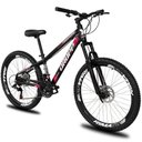 Ver imagem 1 de Bicicleta Aro 26 Dropp Freeride Alumínio 21 Marchas Freios a Disco - Preto e Vermelho