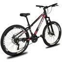 Ver imagem 3 de Bicicleta Aro 26 Dropp Freeride Alumínio 21 Marchas Freios a Disco - Preto e Vermelho