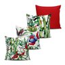 Kit 4 Almofadas Bambu e Suculenta Watercolor 45x45cm - 1