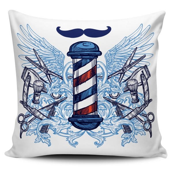 Kit 4 Capas Almofadas Decorativa Barber Shop 45x45cm - 5