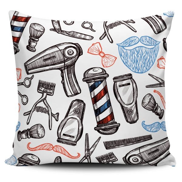 Kit 4 Capas Almofadas Decorativa Barber Shop 45x45cm - 3