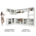 Ver imagem 6 de Armário de Cozinha Completa de Canto 100% MDF 447cm Branco/Rustic/Crema Smart Madesa 02