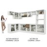Armário de Cozinha Completa de Canto 100% MDF 447cm Branco/Rustic/Crema Smart Madesa 02 - 6