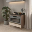 Ver imagem 7 de Balcao com Tampo e Nicho para Forno 1 Gaveta MDF 80 cm Kali 1640622 Carvalho Toq Bianco Nicioli