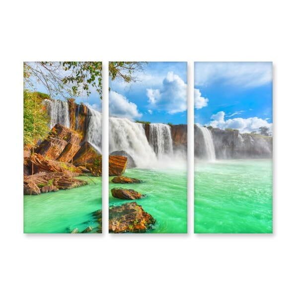 Quadro Paisagem Cachoeira Para Decorar 95X65 - 1