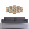 Quadro Canvas Mapa Mundi Moderno Para Decoração Casa 1 - 4