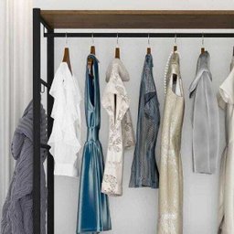 Guarda-Roupa Closet Solteiro Barcelona Artefamol Demolição e Preto - 3 Guarda-Roupa Closet Solteiro Barcelona Artefamol Demolição e Preto - 3