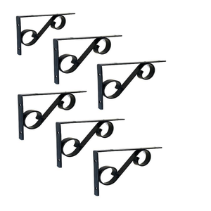 Mão Francesa Colonial L 30cm em Aço Kit 6un Pto